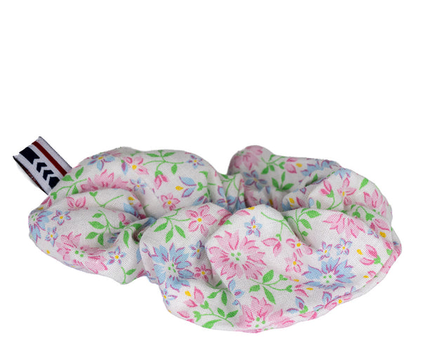 Upcycled pink flower scrunchie - Malo les Bains