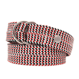 Belt from double rope - red tricolour