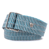 Belt from triple rope - blue tricolour