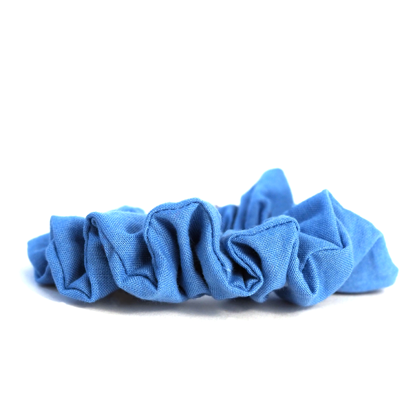 Blue upcycled scrunchie - Ambleteuse