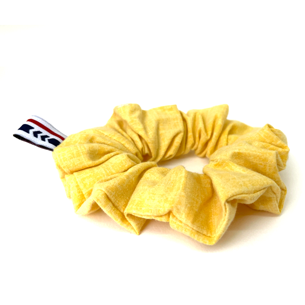 Yellow upcycled scrunchie - Le Touquet