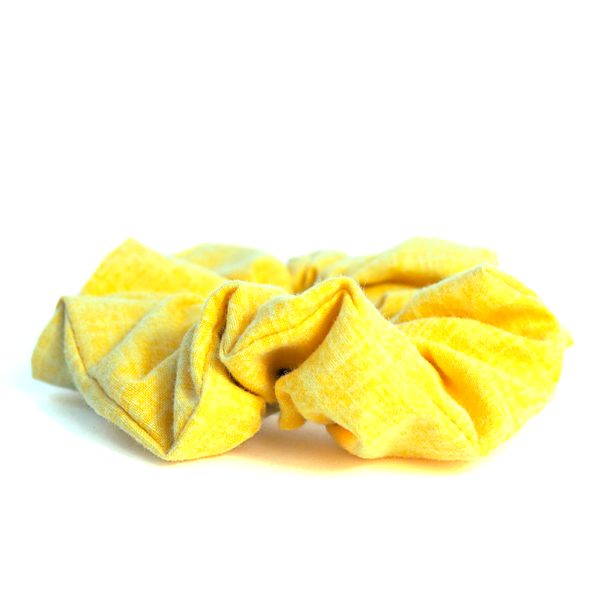 Yellow upcycled scrunchie - Le Touquet