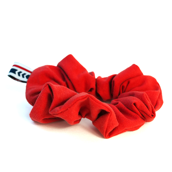 Red upcycled scrunchie - Wissant