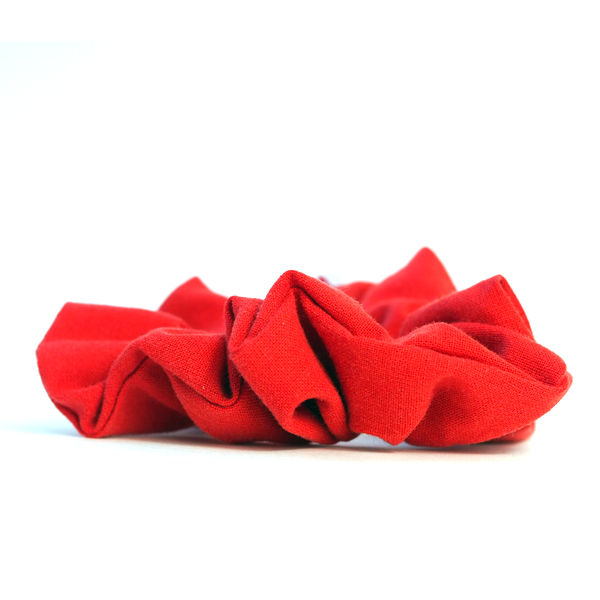 Red upcycled scrunchie - Wissant