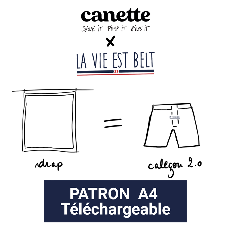 PDF Pattern - Boxer shorts 2.0 La Vie est Belt x Canette